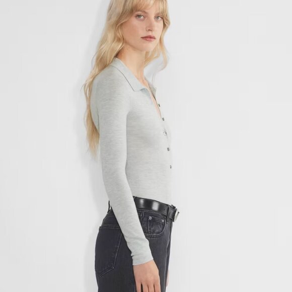 Wilfred Clarette Merino Wool Polo Sweater - Picture 14 of 15